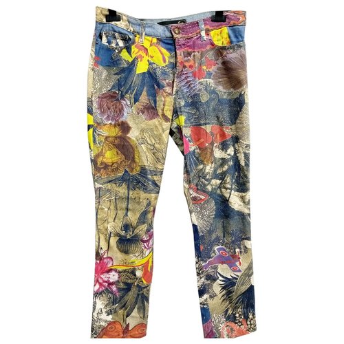 Pre-owned Just Cavalli Straight Pants In Multicolour