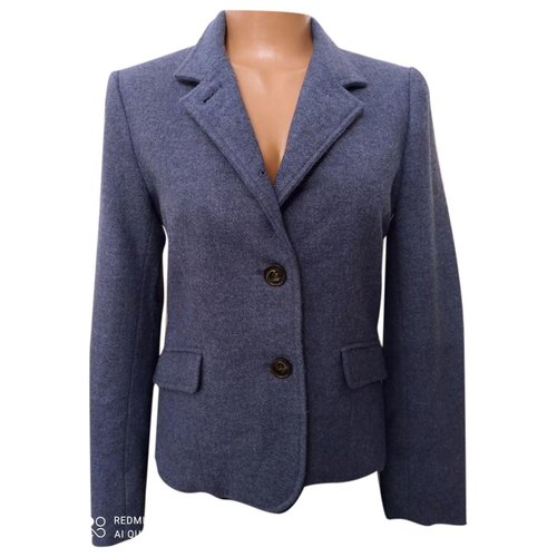 Pre-owned Max Mara Wool Jacket In Blue