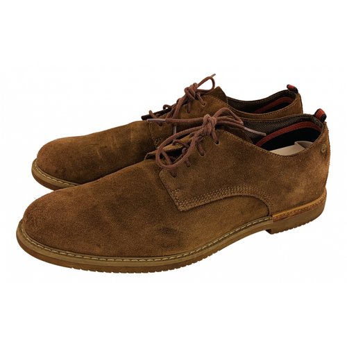 Pre-owned Timberland Lace Ups In Brown