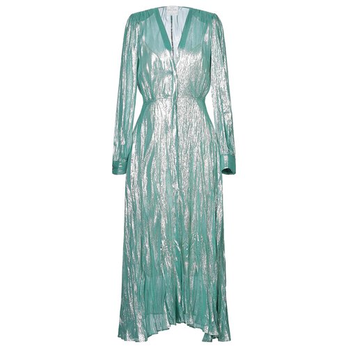 Pre-owned Forte Forte Silk Mid-length Dress In Green