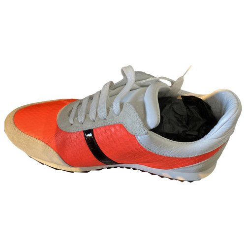 Pre-owned Barbara Bui Leather Trainers In Orange
