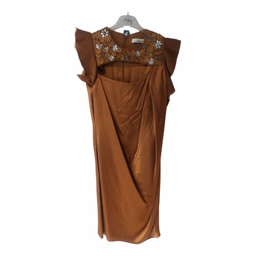 Pre-owned Pinko Dress In Brown