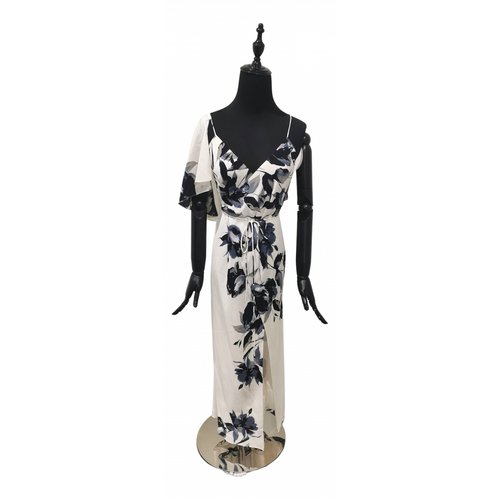Pre-owned Michelle Mason Silk Mid-length Dress In White