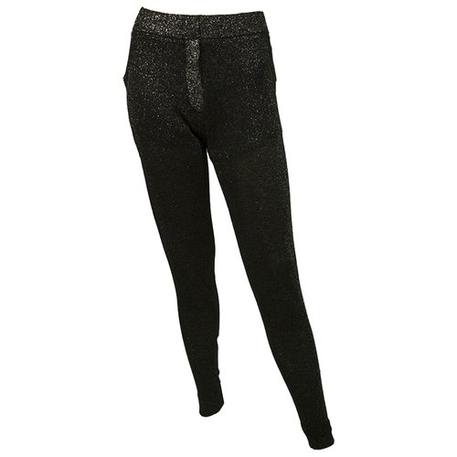 Pre-owned Zoe Karssen Slim Pants In Black