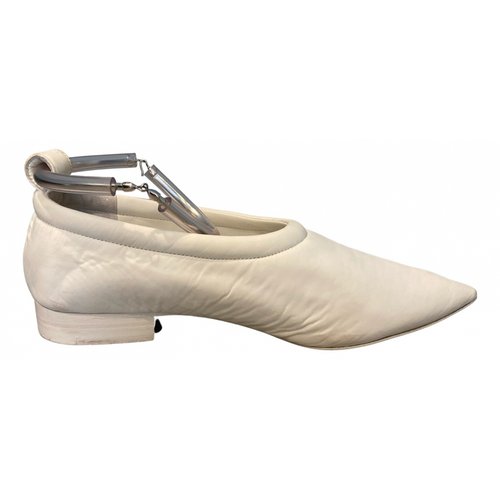 Pre-owned Jil Sander Cloth Ballet Flats In White