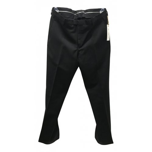 Pre-owned Kenzo Wool Trousers In Black