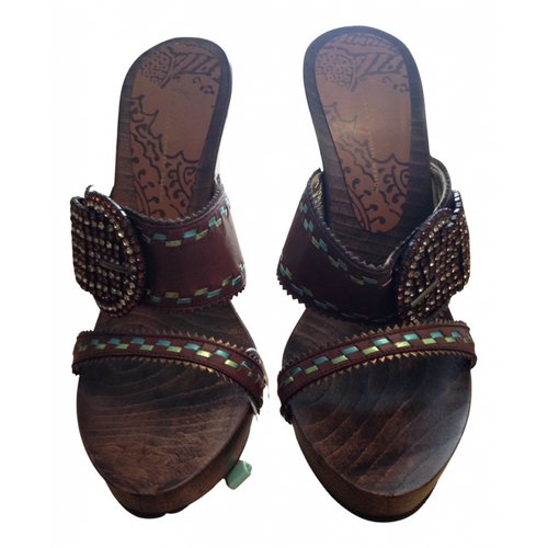 Pre-owned Giuseppe Zanotti Cloth Sandals In Brown