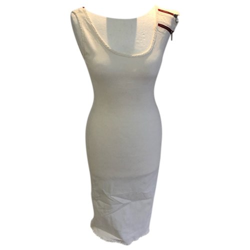 Pre-owned Jean Paul Gaultier Mid-length Dress In White