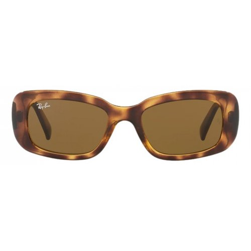 Pre-owned Ray Ban Rectangle Sunglasses In Brown