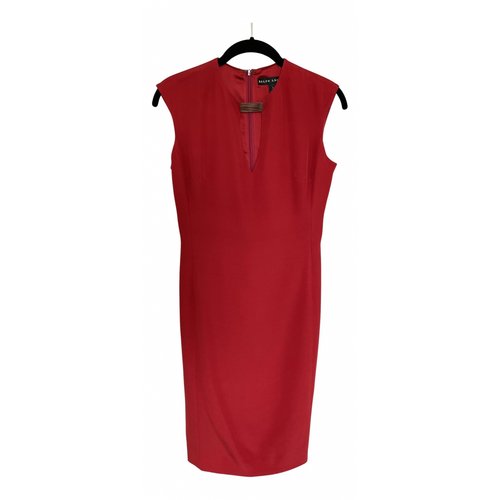 Pre-owned Ralph Lauren Silk Mid-length Dress In Red