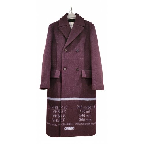 Pre-owned Oamc Wool Coat In Purple
