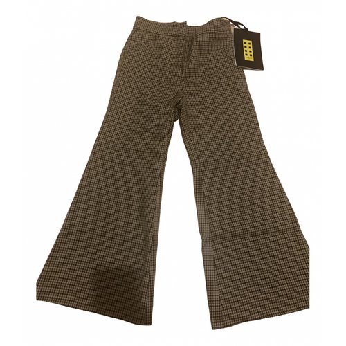 Pre-owned Moncler Genius Moncler Grenoble N°3 Wool Trousers In Brown