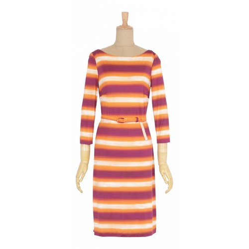 Pre-owned Prada Silk Mid-length Dress In Multicolour