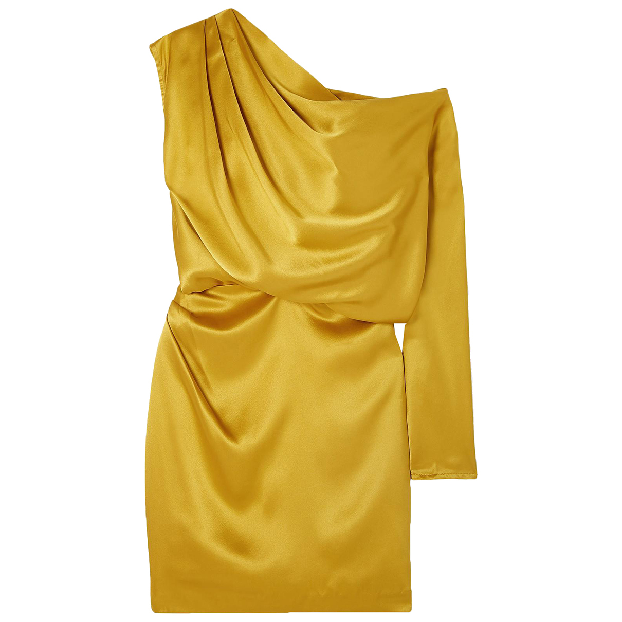 michelle mason yellow silk dress