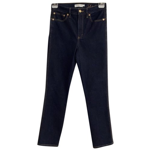 Pre-owned Tory Burch Slim Jeans In Blue