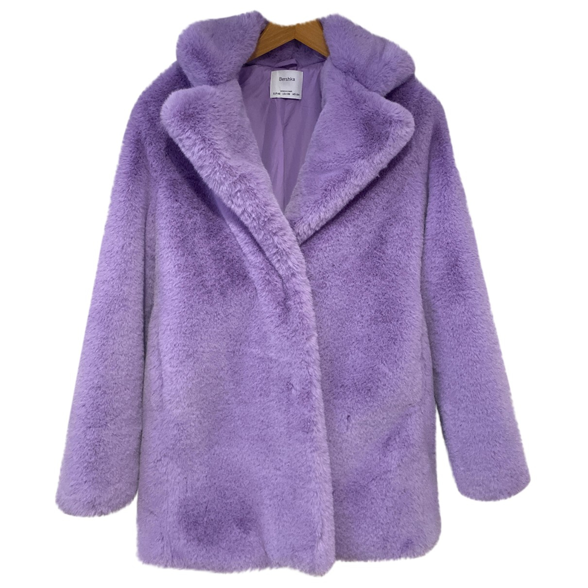 Pre-owned Bershka Faux Fur Coat In 