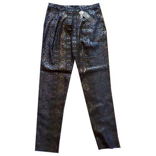 Pre-owned Tibi Silk Carot Pants In Metallic