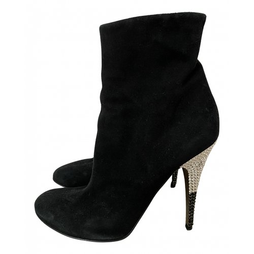 Pre-owned Blumarine Ankle Boots In Black