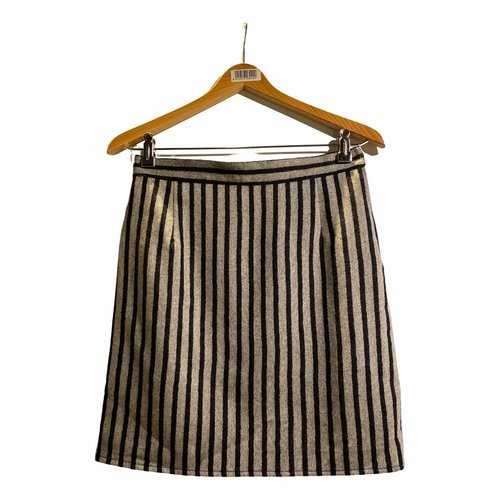 Pre-owned Balenciaga Wool Mini Skirt In Grey
