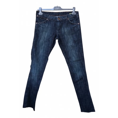 Pre-owned Wrangler Slim Jean In Blue