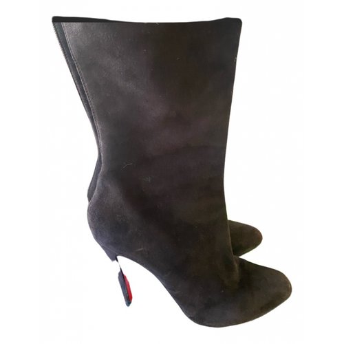 Pre-owned Christian Louboutin Boots In Brown