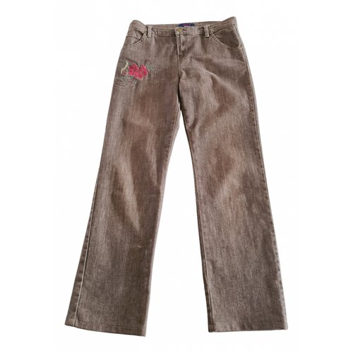 Pre-owned Kenzo Straight Pants In Grey