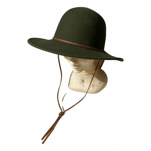 Pre-owned Brixton Wool Hat In Green