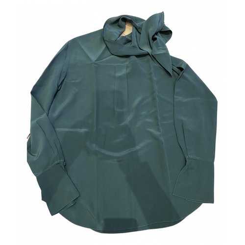 Pre-owned Chloé Silk Blouse In Green