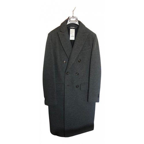 Pre-owned Dsquared2 Wool Coat In Anthracite