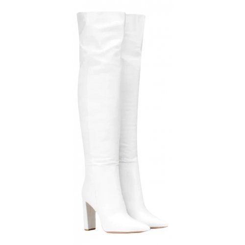Pre-owned Alexandre Birman Leather Boots In White