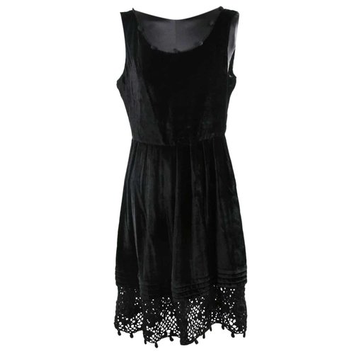 Pre-owned Manoush Velvet Dress In Black