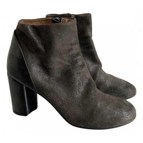 Pre-owned Marsèll Leather Ankle Boots In Grey