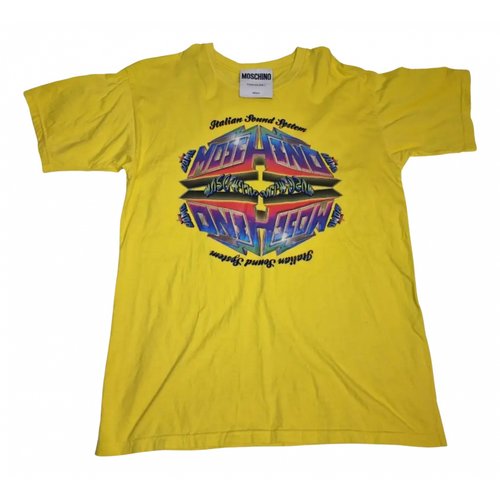 Pre-owned Moschino T-shirt In Yellow