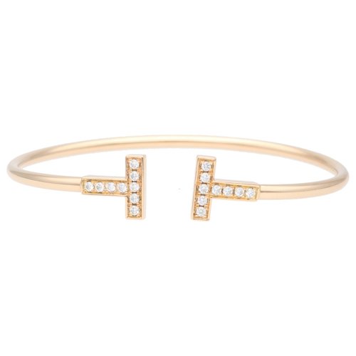 Pre-owned Tiffany & Co Tiffany T Pink Gold Bracelet | ModeSens
