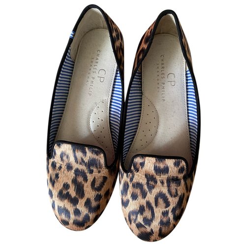 Pre-owned Charles Philip Cloth Flats In Multicolour