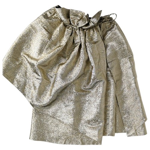 Pre-owned Stella Mccartney Mini Skirt In Gold
