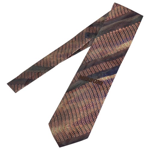 Pre-owned Missoni Silk Tie In Brown