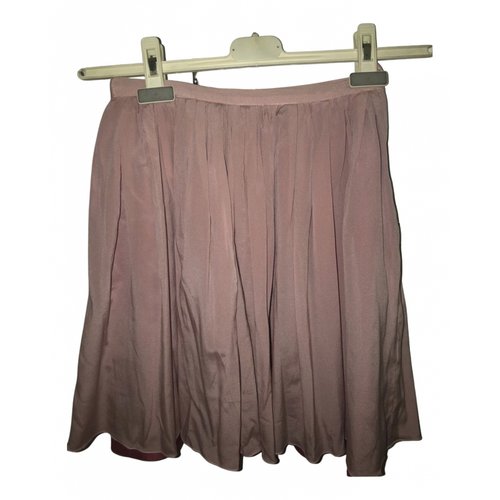 Pre-owned Otra Vez Silk Mini Skirt In Pink