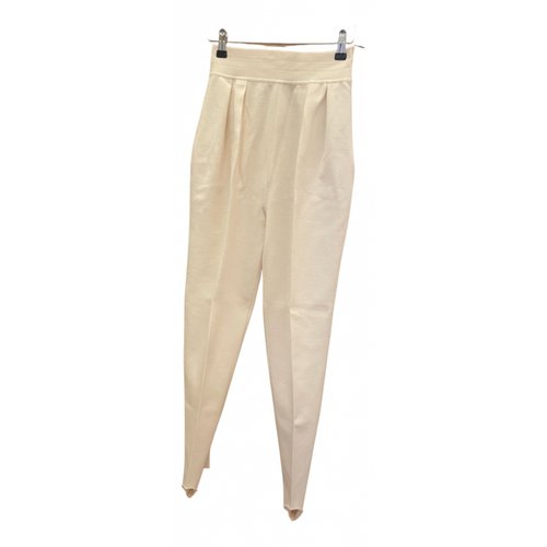 Pre-owned Alaïa Trousers In White