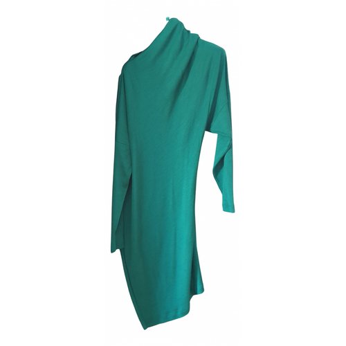 Pre-owned Maison Margiela Wool Mid-length Dress In Green