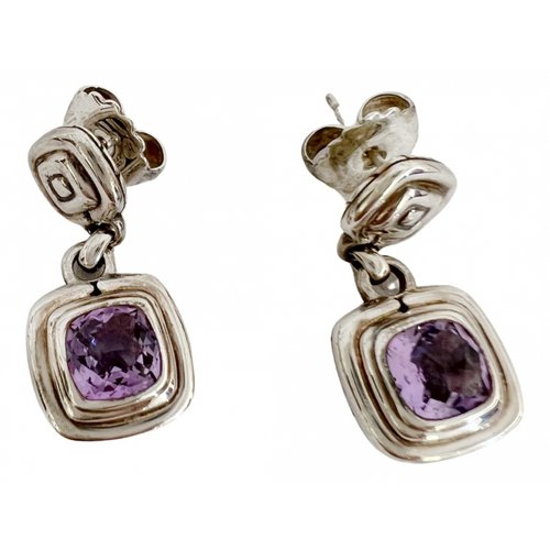 Pre-owned John Hardy Silver Earrings In Purple