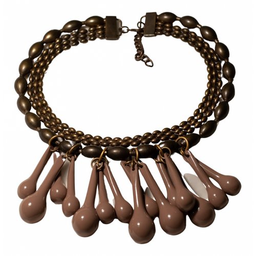 Pre-owned Marni Ceramic Necklace In Brown