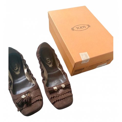 Pre-owned Tod's Ballet Flats In Brown
