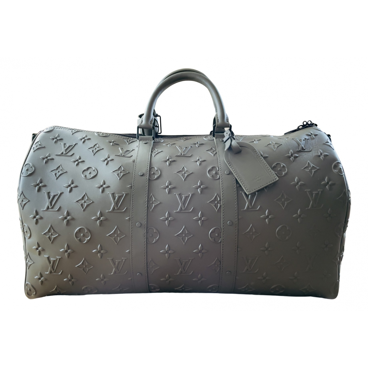 Pre-owned Louis Vuitton Keepall Leather 