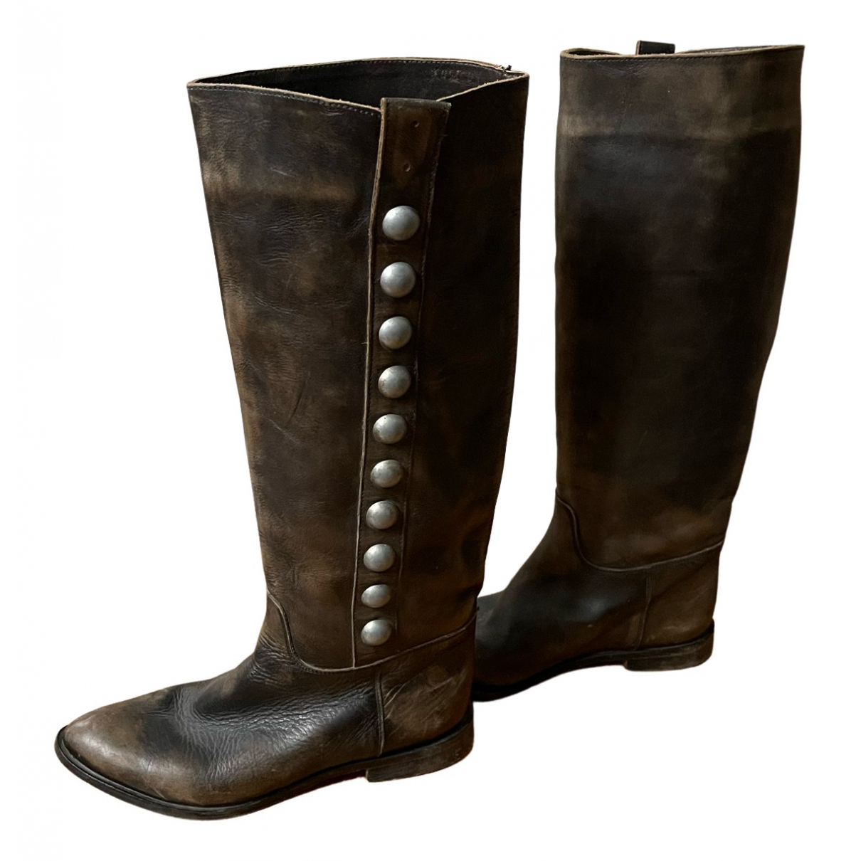 Golden Goose Leather Riding Boots 