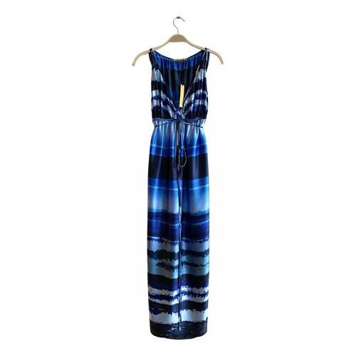 Pre-owned Alice And Olivia Silk Maxi Dress In Blue