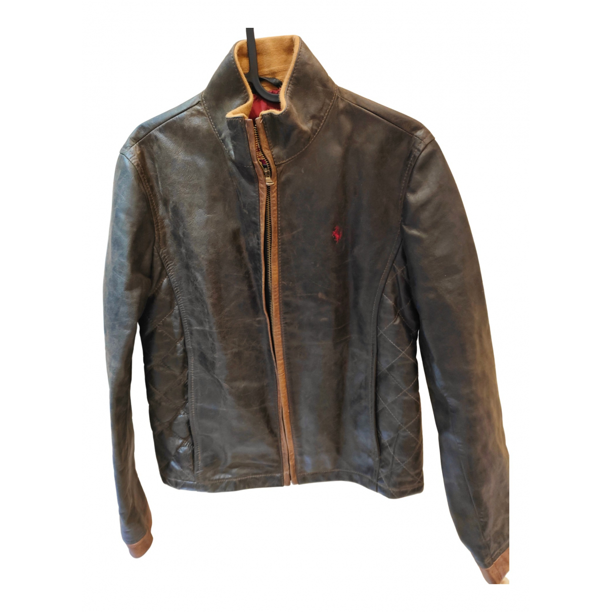 Pre-owned Fila Leather Jacket In Brown 