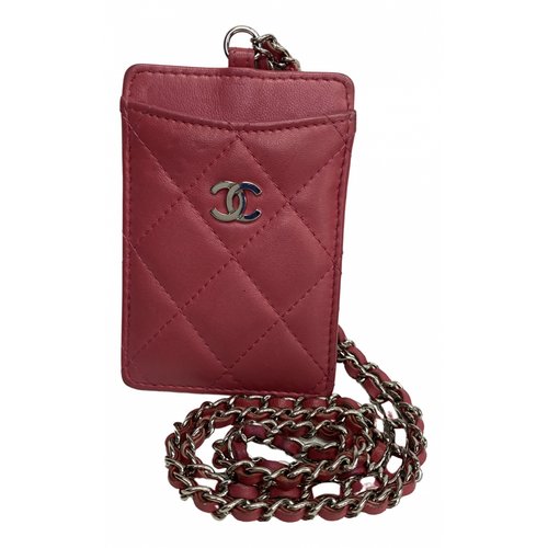 Pre-owned Chanel Leather Purse In Pink