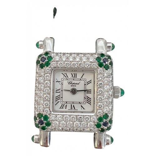 Pre-owned Chopard Platinum Watch In Green