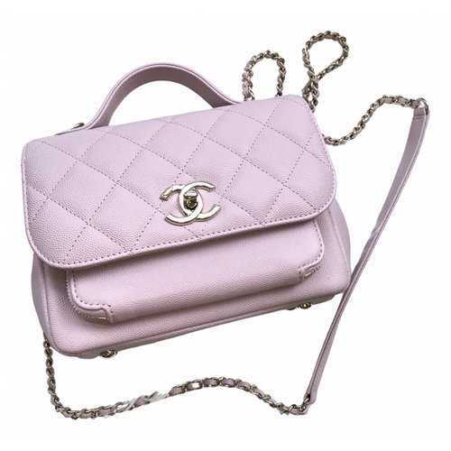 Pre-owned Chanel Business Affinity Leather Handbag In Pink
